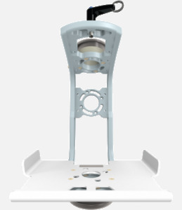 Hillaero PROPAQ MD FAA certified mountable bracket for Air Ambulance Airmed Helicopter or Fixed Wing Aircraft FRONT
